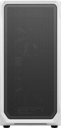 Корпус для ПК Fractal Design Focus 2 White з загартованим склом, білий, сітчаста передня панель, 2 вентилятори 140 мм, ATX, ігровий