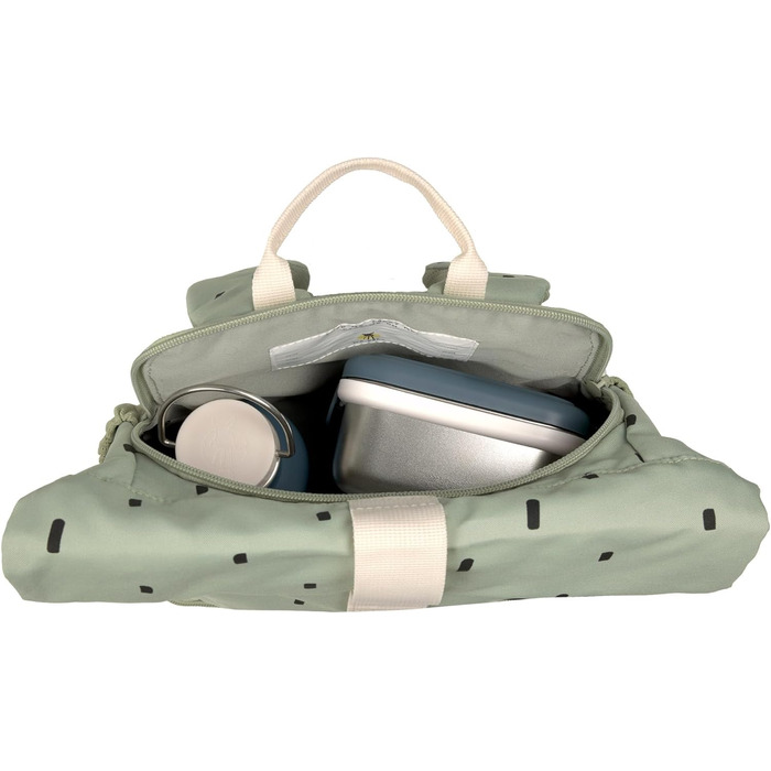 Рюкзак для дитячого садка Рюкзак дитячий Rolltop з нагрудним ременем водовідштовхувальний, 11 літрів/Міні рюкзак на колесах (Happy Prints Olive)