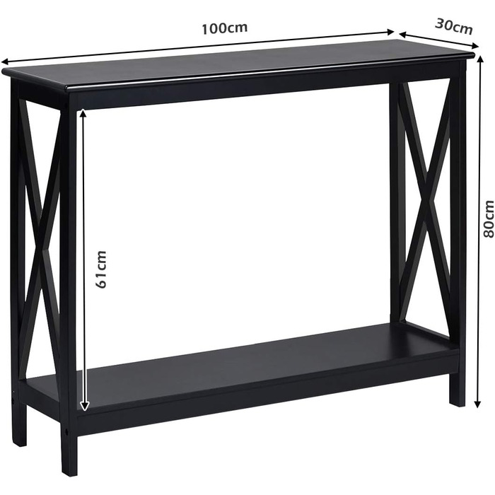 Журнальний столик COSTWAY з шухлядою, 3 ящики, білий, 100x30x80 см