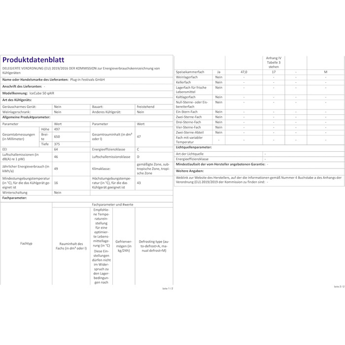 Автомобільний компресорний холодильник/морозильна камера 50л -20°C для кемпінгу, 12V/230V