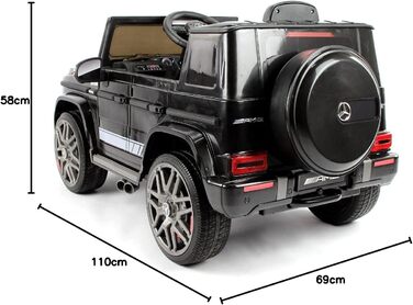Дитячий електромобіль Mercedes G63 AMG 4x4, 180 Вт, шкіряне сидіння, EVA-колеса, 12V 9Ah, пульт, білий