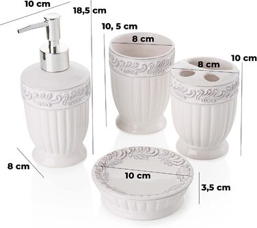 Аксесуари для ванної кімнати Montemaggi керамічні 4 шт білі