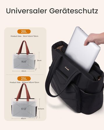 LOVEVOOK Сумка-шопер для жінок, велика, легка, торбинка-шопер, 15.6