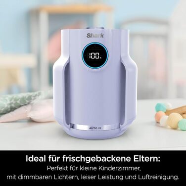 Повітряний фільтр Shark NeverChange HP150EU: для кімнат до 60 м², HEPA-фільтр на 5 років, 99,97% від алергенів, авто-режим, тиха робота, LED-дисплей, білий