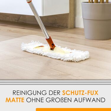 Захисна килимок для офісного крісла - міцний, для твердих підлог, антиковзаюча, легко чиститься, різні розміри, Made in Germany (118x118 см)