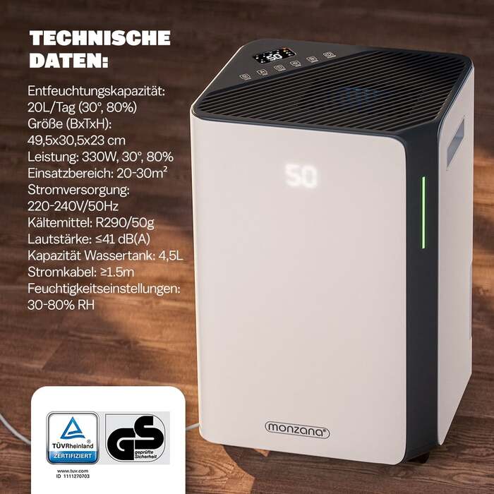 Осушувач повітря 49,5x30,5x23см 20 л