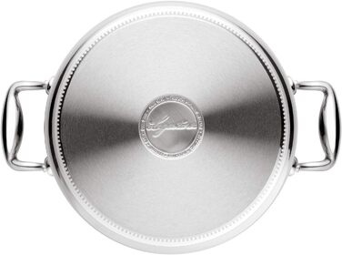 Каструля Lagostina ACCADEMIA LAGOFUSION з нержавіючої сталі, 24 см (6,7 л) з кришкою, для всіх типів плит (в т.ч. індукційних), з прикріпленою ручкою, Італія, гарантія 25 років