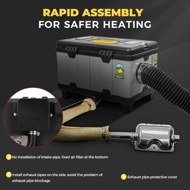 8kW Дизельна Грілка для ЛКВ та Транспортерів Tb10 з Bluetooth, Автоматичний Старт/Стоп та 6L Паливний Бак