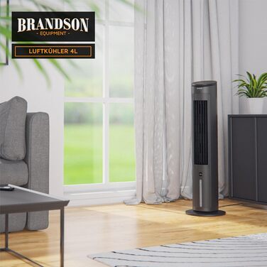 Brandson Торецький вентилятор з водяним охолодженням, 5-в-1, мобільний випарний кондиціонер без повітроводів, тихий, 4,6 л резервуар, переможець 2025