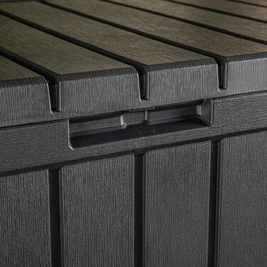 Садова скриня Koll Living Kentwood 190л з сидінням, антрацит – водонепроникний бокс для зберігання садових речей та іграшок