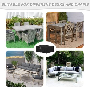 Захисний чохол для садовой меблів: стіл, вологостійкий, 220x140x75 см, 420D Oxford