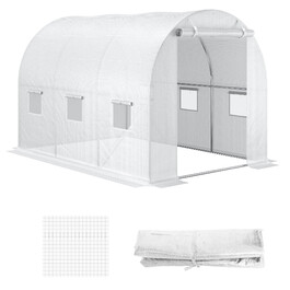 Захисний накрив для теплиці Outsunny, стійкий до погодних умов, 300 см x 200 см x 200 см, прозорий