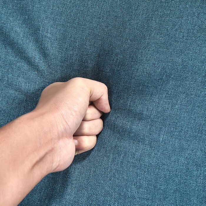 Крісло-мішок Yaheetech з підлокітниками, блакитне, з поліестеру, до 136 кг, для вітальні