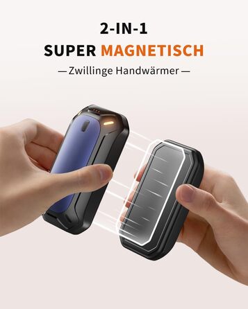 Електричні грілки для рук ColdSky (2 шт), фіолетові - багаторазові, портативні, до 12 годин нагріву