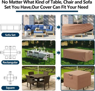 Захисний чохол для садово-патіо меблів, водонепроникний, 420D Oxford, Anti-UV, 90x90x90 см