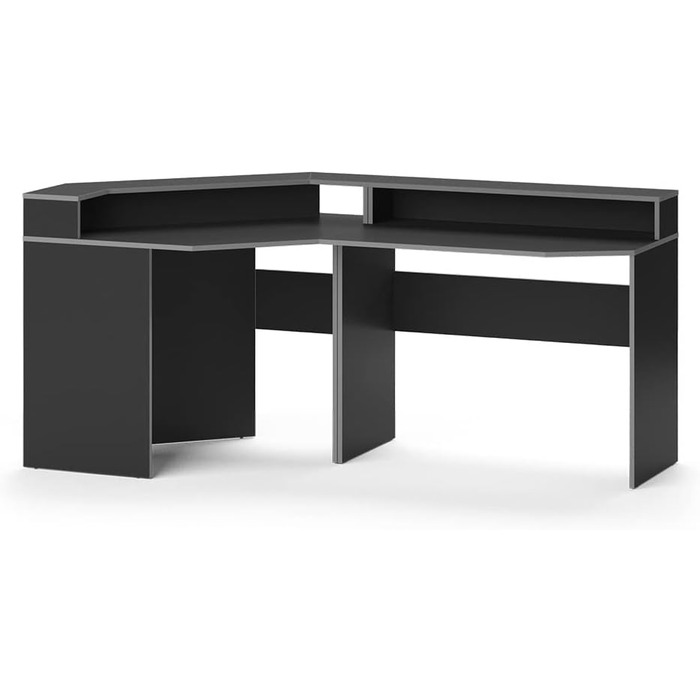 Ігровий стіл Vicco Kron, /чорний, кутова форма 190 x 90 см (сірий, комплект 3)