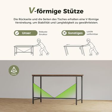 Комп'ютерний стіл Mericonia 120 см, ігровий стіл для невеликих приміщень, білий стіл для дому та офісу, стіл для студентів