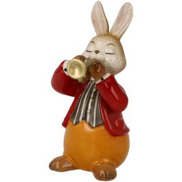 Фігурка кролика Гебель Нетерплячий трубач, виготовлений з фаянсу, розміри 4 х 6 х 8 см, 66-845-77-1