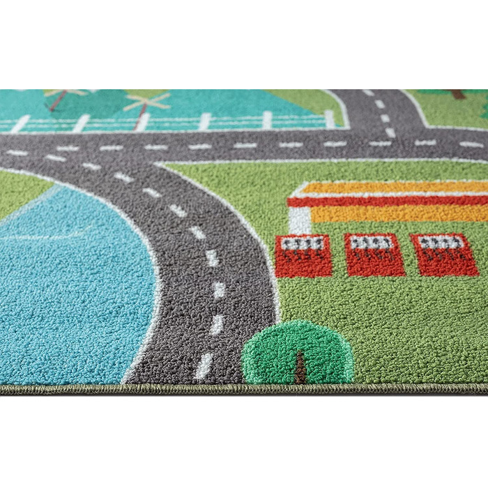 Дитячий килим Happy Life, Дитячий килим, килимок для ігор, що миється, алфавіт, Сірий, (160 см круглий, вулично-зелений)