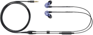 Навушники-вкладиші Shure SE215 Special Edition, знімний кабель, прозорий звук, фіолетовий