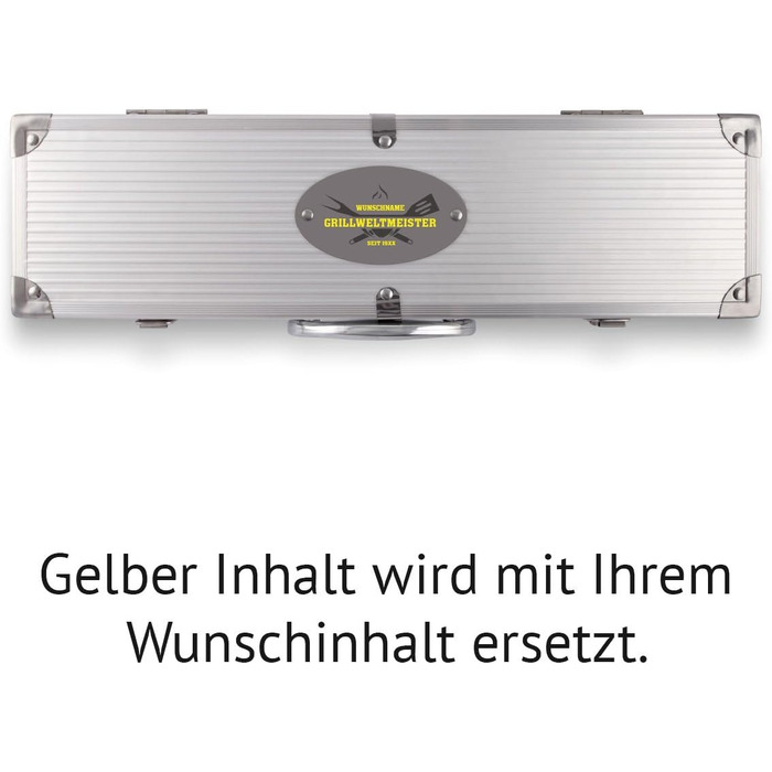 Набір для гриля 3 в 1 з нержавіючої сталі з гравіюванням - Набір для гриля від Grillweltmeister