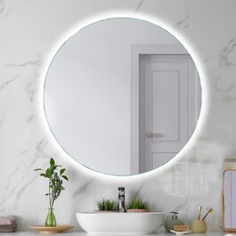 SARAR Круглий дзеркало для ванної кімнати з LED-підсвічуванням 120 см, Made in Germany, дизайн MAR113