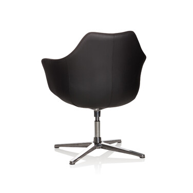 Крісло офісне / крісло для відпочинку ARTEMIA, штучна шкіра, чорний колір, hjh OFFICE