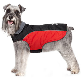 Зимове пальто для собак IREENUO, водонепроникне пальто для маленьких і середніх собак, зимові куртки і зимові пальто з флісовою і світловідбиваючою смугою (м)