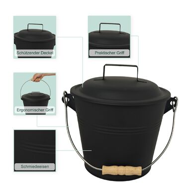 Відро для сміття Relaxdays з мітлою та совкою