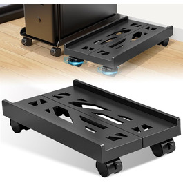 Підставка для ПК та CPU, регульована ширина, комп'ютерна вежа, кріплення під стіл, універсальна, з 4 колесами (фіксація)
