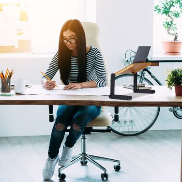 Підставка для ноутбука Relaxdays з бамбука та алюмінію