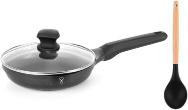 Сковорода-гриль Stone&Stone 28x28 см | Професійна сковорода для стейків | Німецьке антипригарне покриття GREBLON C3+ без PFOA | Знімна ручка | Підходить для індукції, газу та духовки | Для приготування барбекю з щипцями (24 см)