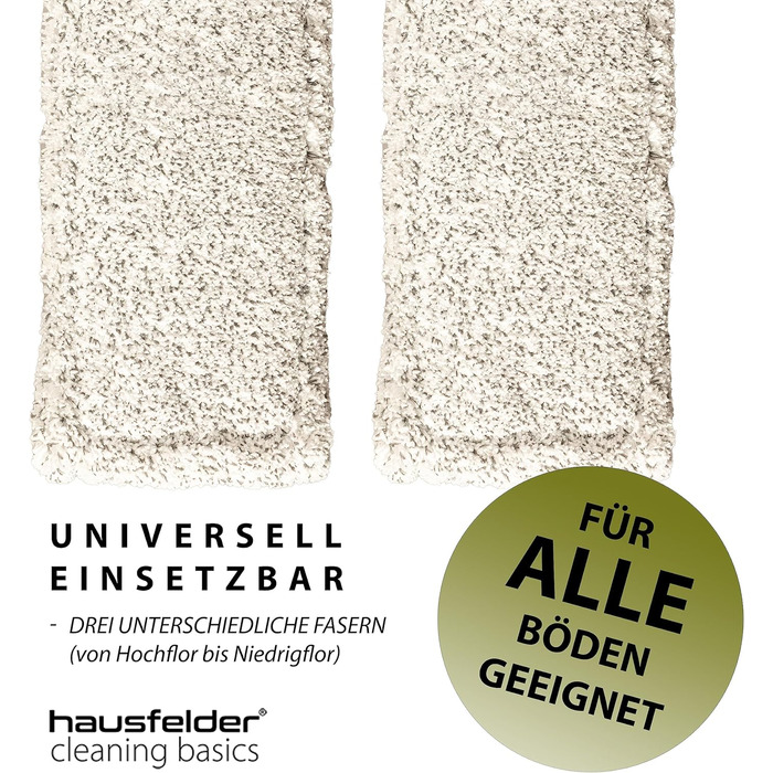 Швабра для підлоги Hausfelder 2 шт. мікроволоконна чохол, 145 см завдовжки