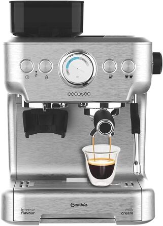 Еспресо-кавомашина Cecotec Cumbia Power 20 Barista Aromax - 2900 Вт, 2 системи нагріву, 20 бар, манометр