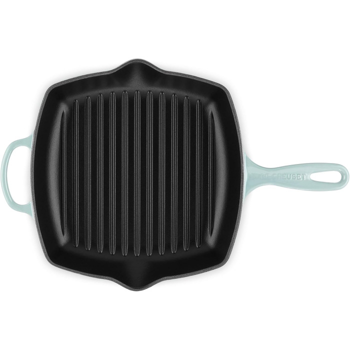 Гриль Le Creuset з чавуну, емальований, квадратний, 26 см, колір Морська сіль