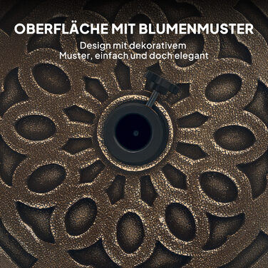 Підставка для парасольки з бетону, мобільна підставка для парасольки на колесах, кругла стійка для парасольки діаметром 32/38/48 мм
