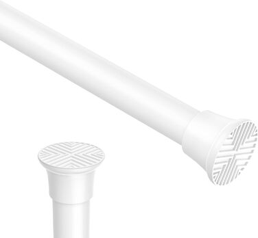 Штанга для карниза без свердління 76-200 см, телескопічна, для душу, одягу, вікна, кухні, шафи (біла)