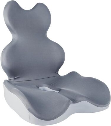 Ортопедична подушка для сидіння зі спинкою: підтримка боків та комфорт. Підходить для офісного крісла та авто. Ергономічна, для офісу, машини, для полегшення болю в куприку, стійка для спини.