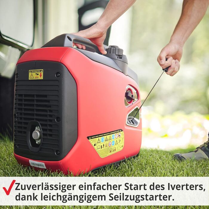 Генератор HECHT Inverter 2000W: тиха мобільна електростанція з бензиновим баком 4 літри та часом роботи до 6 годин. Підходить для чутливої електроніки (ноутбук, телефон, телевізор)