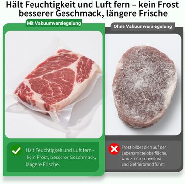 Вакууматор 10-в-1 для продуктів 95 кПа, вакуумний пакувальник з подвійною термозаваркою, вбудованим ножем та відсіком для пакетів, сталевий корпус, комплект з 2 рулонами