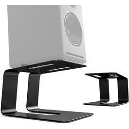 Підставка для акустики преміум-класу (пара) - регулювання нахилу для оптимального звучання, стабільна та неслизька для геймінгового та ПК столу (чорний)