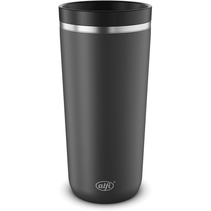Термокружка Alfi ISO COFFEE MUG PRO, 0.38 л, нержавіюча сталь, для кави з собою, чорна