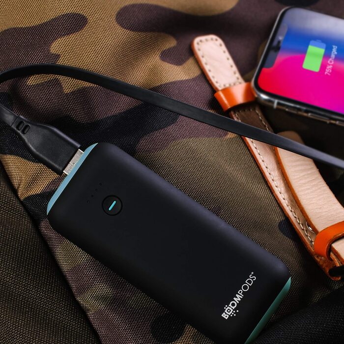 Бумподи Powerboom 5000mAh Powerbank - швидка зарядка, компактний, універсальний для подорожей