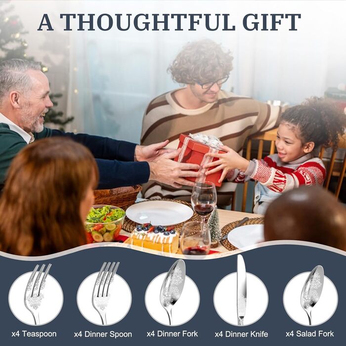 Набір столових приборів DRAGON RIOT Gold 30 предметів: нержавіюча сталь, для 6 осіб, з ножем, виделкою, ложкою. Підходить для дому, ресторану, вечірки. Колір: золотий (20 предметів сріблястого кольору).