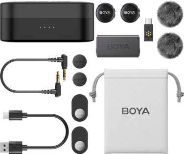 Бездротовий мікрофон BOYA LINK 3-02 Type-C/TRS Black