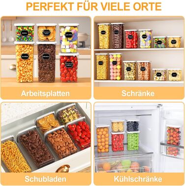 Герметичні контейнери для зберігання продуктів з кришкою, набір 6 шт (до 1,8л)