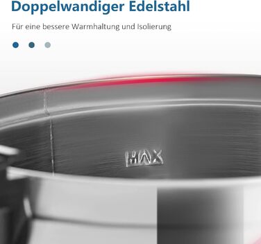 Глювайнер Ribelli 22L з нержавіючої сталі: дозатор гарячих напоїв, регулювання температури 30-100°C, також як пароварка