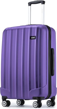 Чохол-валіза з ABS-пластику, трьохсекційний, з 4 колесами та замком, Violett (M)