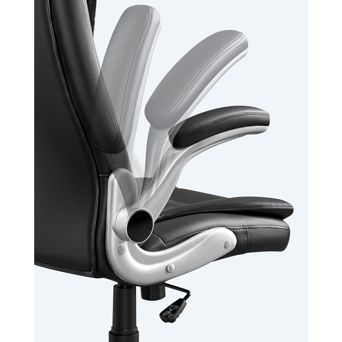 Офісний стілець SONGMICS Ergonomischer Bürostuhl, регульований, чорний, OBG21B, 52 x 53 x 122 см