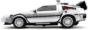 Машинка на радіокеруванні Jada Toys Зворотний у майбутнє DeLorean (28 см) Чорна, 10 км/год, USB зарядка, від 6 років